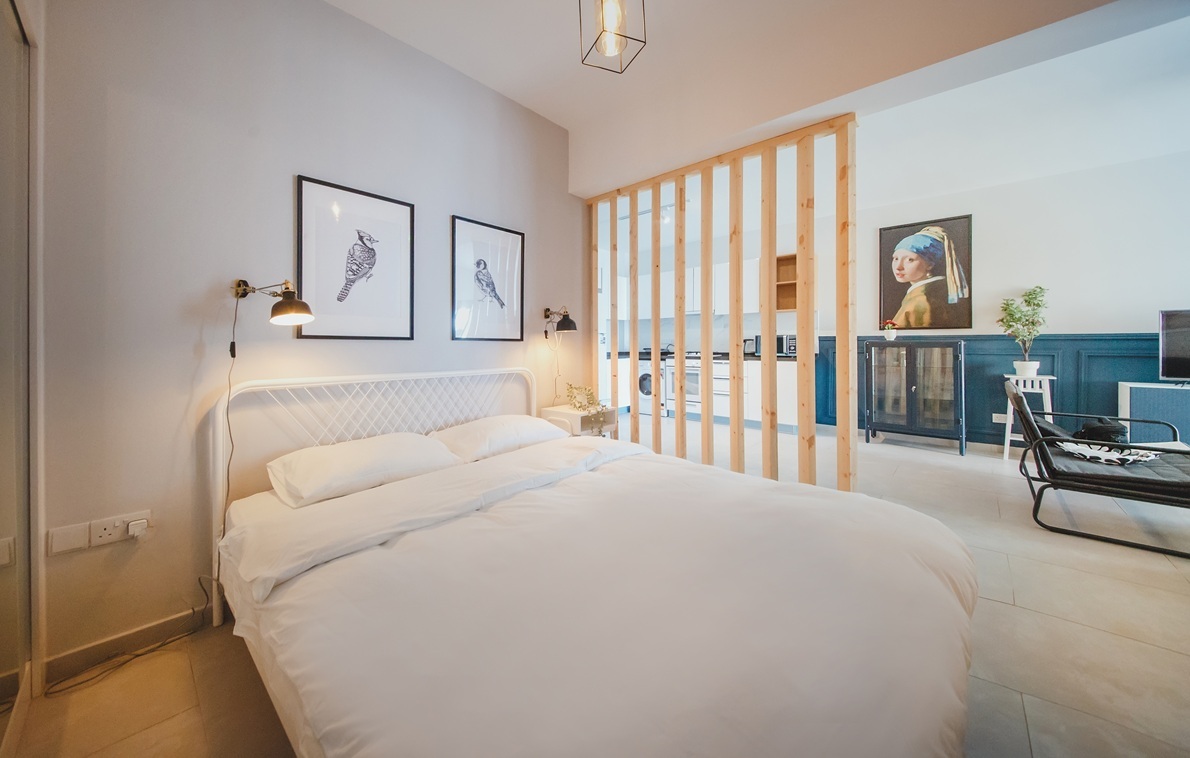 Caesar Blue – studio z wnęką sypialnianą – układ wnętrza (2)