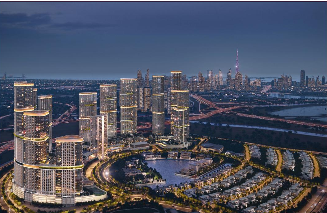 Wieża premium nocą